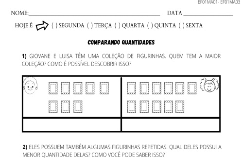 COMPARANDO QUANTIDADES